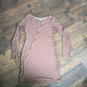 Princess Polly Brown Long Sleeve Dress